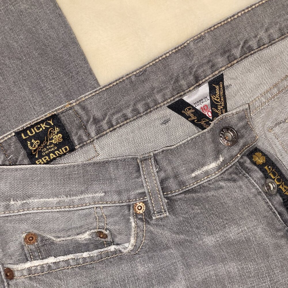 Lucky Brand Lil Maggie Jeans 10/30 Light Grey Wash